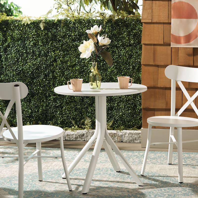 SAFAVIEH Outdoor Living Core Bistro Table. - 28"W x 28"D x 29"H - White