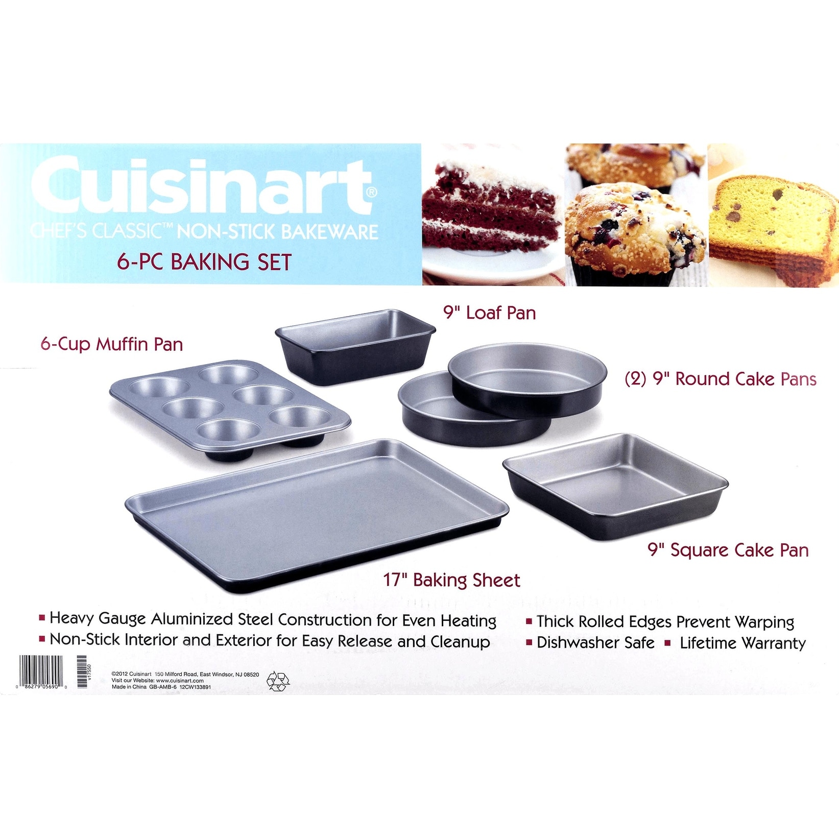 Cuisinart Chef s Classic 6 Piece Metal Non Stick Bakeware Set
