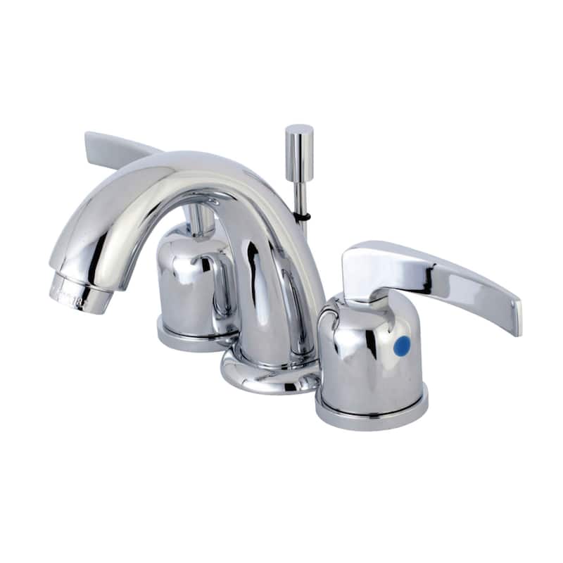 Kingston Brass Centurion 1.2 GPM Widespread Bathroom Faucet with Flat - Polished Chrome