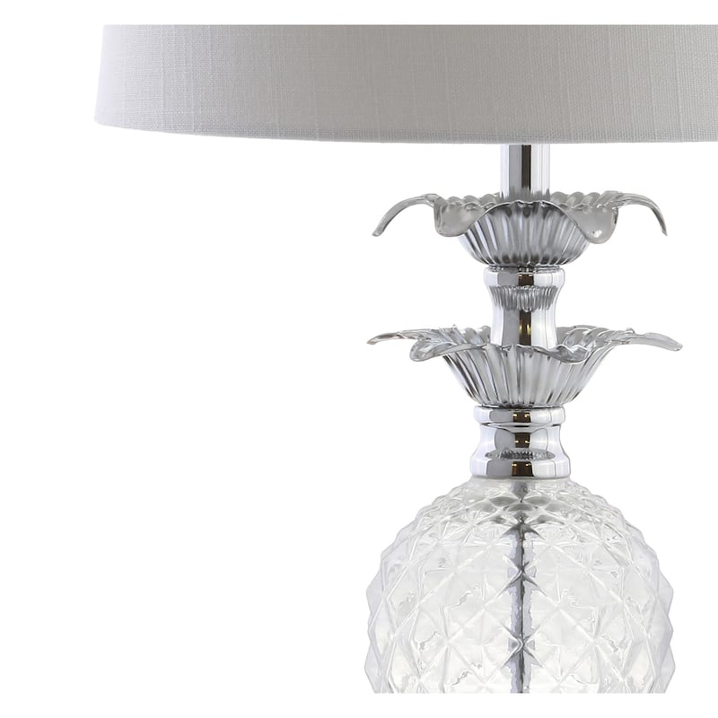 Bette 24" Glass LED Table Lamp, Clear/Chrome by JONATHAN Y