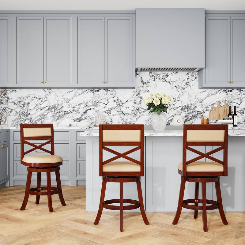 DTY Indoor Living Meeker X-Back Swivel Stool