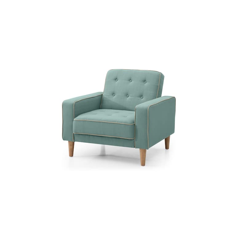 Tufted Accent Chair with Sleeper Conversion - 36" - Green