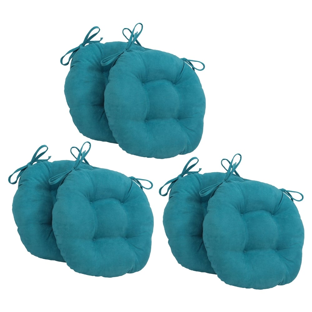 16-inch Round Indoor Microsuede Chair Cushions (Set of 2, 4, or 6)