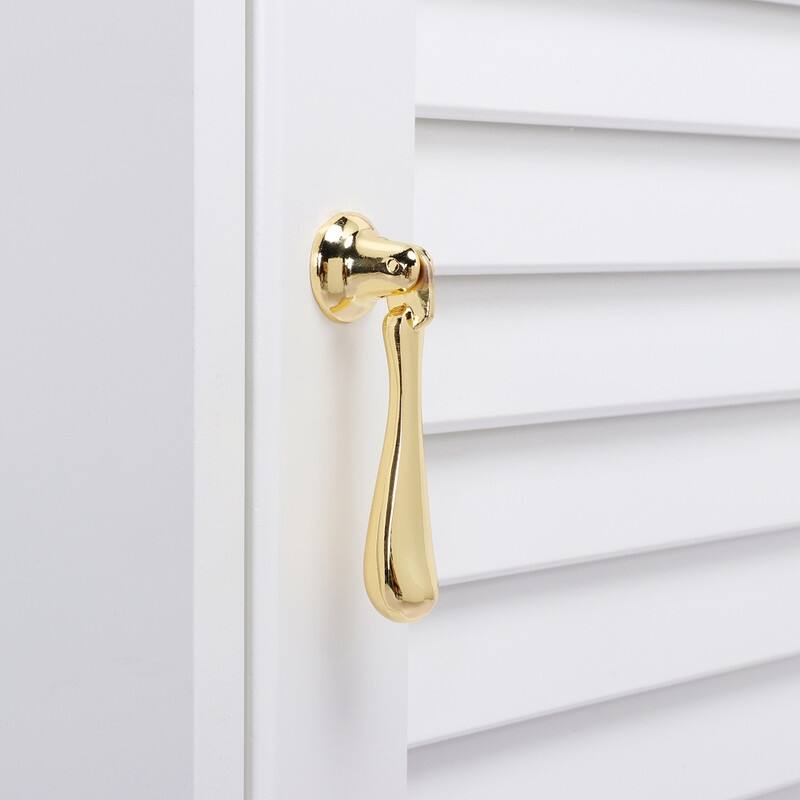 Utopia Alley Danbury Cabinet Ring Pull Knob - Vintage Cabinet Polished Gold Hardware with Hand, 2.7"