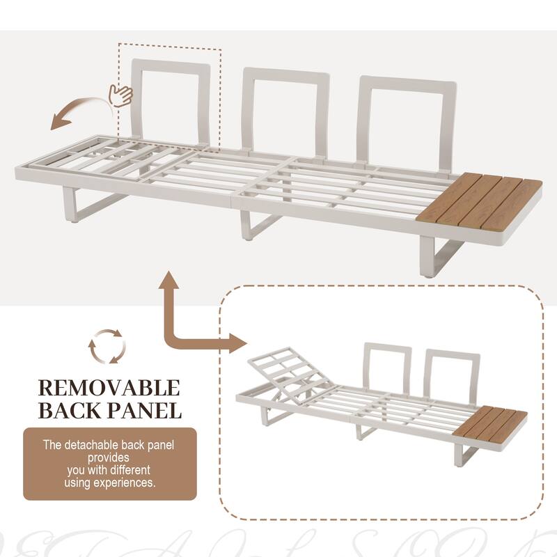 Outdoor Modular Aluminum Patio Conversation Set
