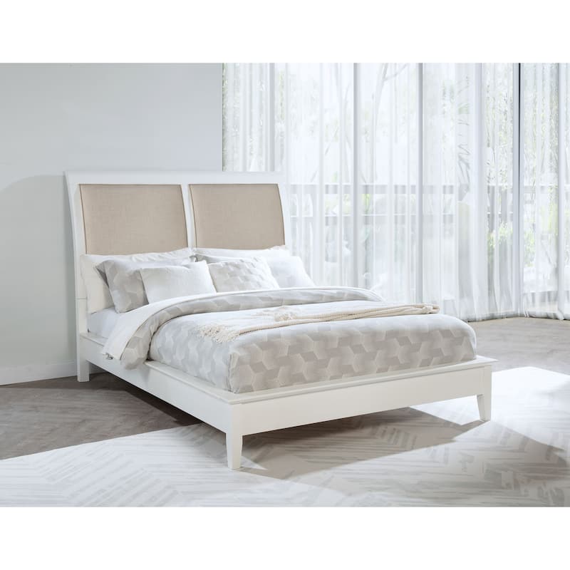 Bexhill Upholstered Panel Bed White