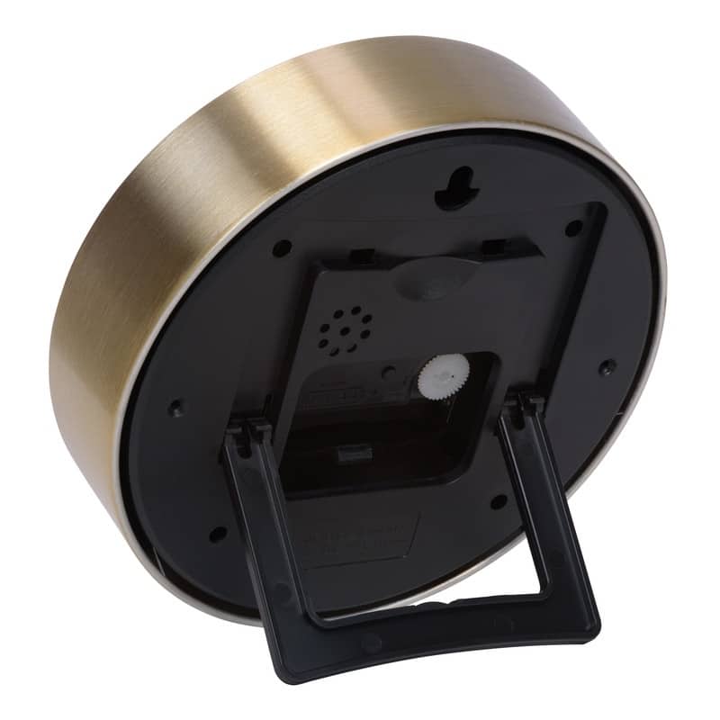 La Crosse Clock 404-3715B 6" Wells Brass-finish Metal Wall/Table Clock