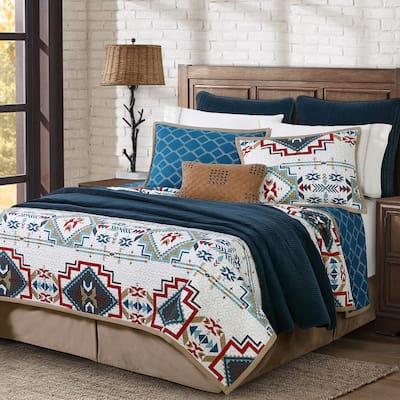 Paseo Road Spirit Valley Southwestern Bedding Aztec 3 Piece Quilt Set