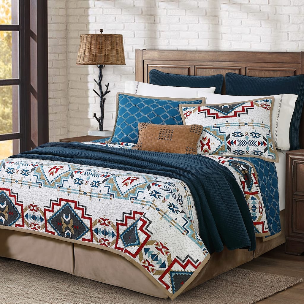 Paseo Road Spirit Valley Southwestern Bedding Aztec 3 Piece Quilt Set