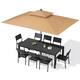 Option Set of 11 - Black Table with Tan Umbrella