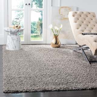 SAFAVIEH Athens Shag Ilaha 1.5-inch Thick Rug - Light Grey - 8' x 10'