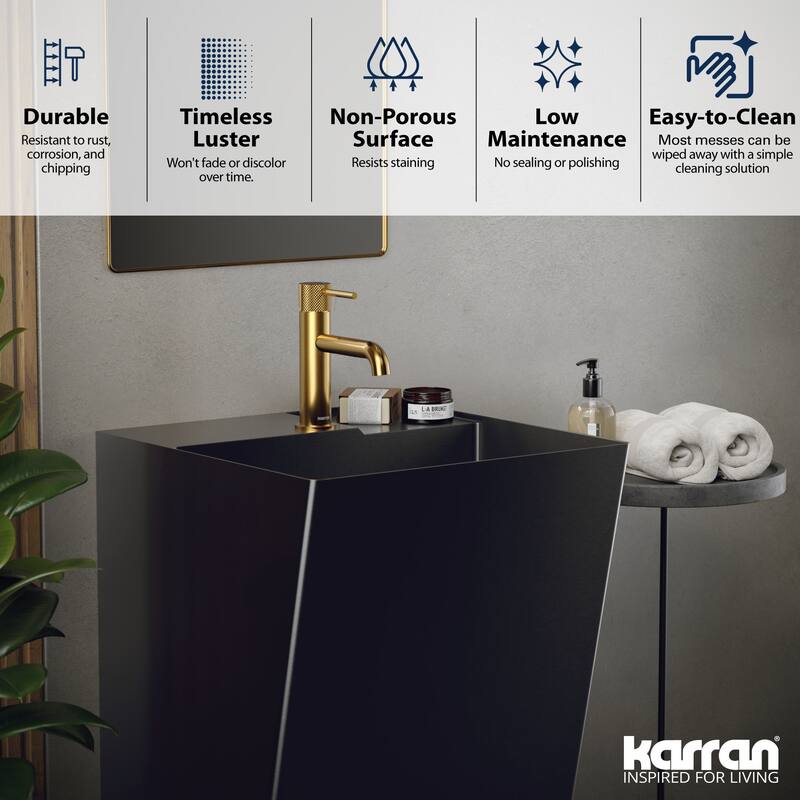 Karran USA CCP500 Cinox 19-3/4" Rectangular Stainless Steel Pedestal