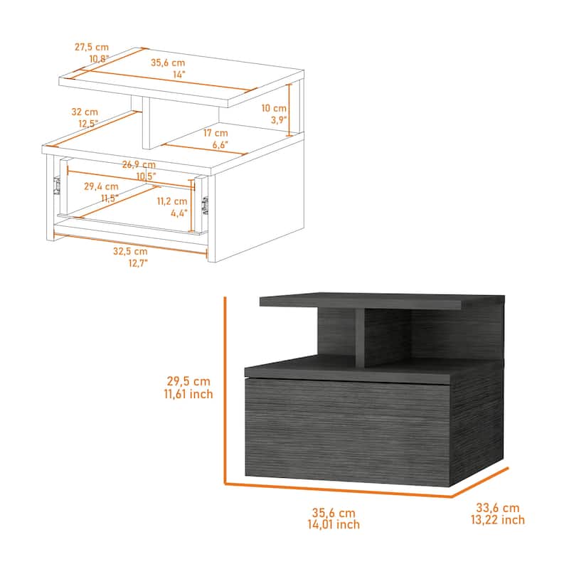 Augusta Floating Nightstand