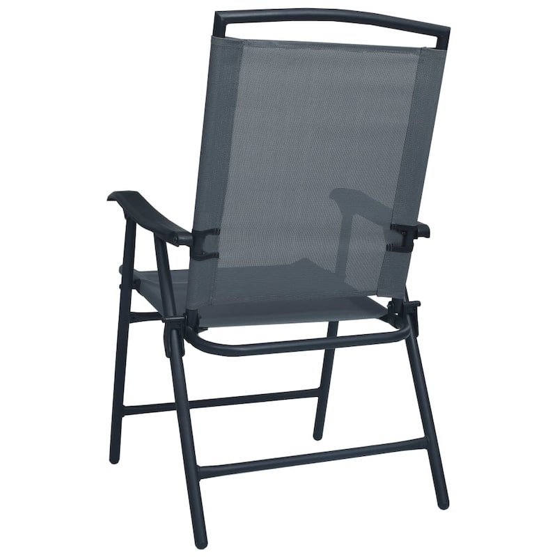 vidaXL 2x Folding Patio Chairs Texilene Camping Dinner Chair Seat Multi Colors
