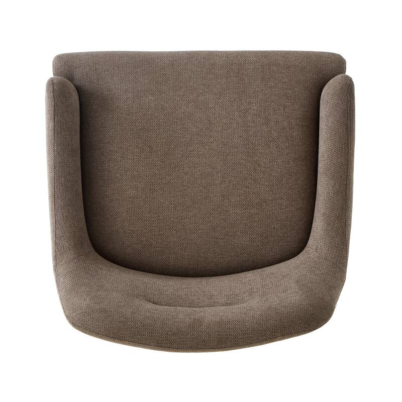 Modern Accent Chair Upholstered Armchair Single Sofa Chair with Curved Backrest and Gold Metal Legs for Living Room