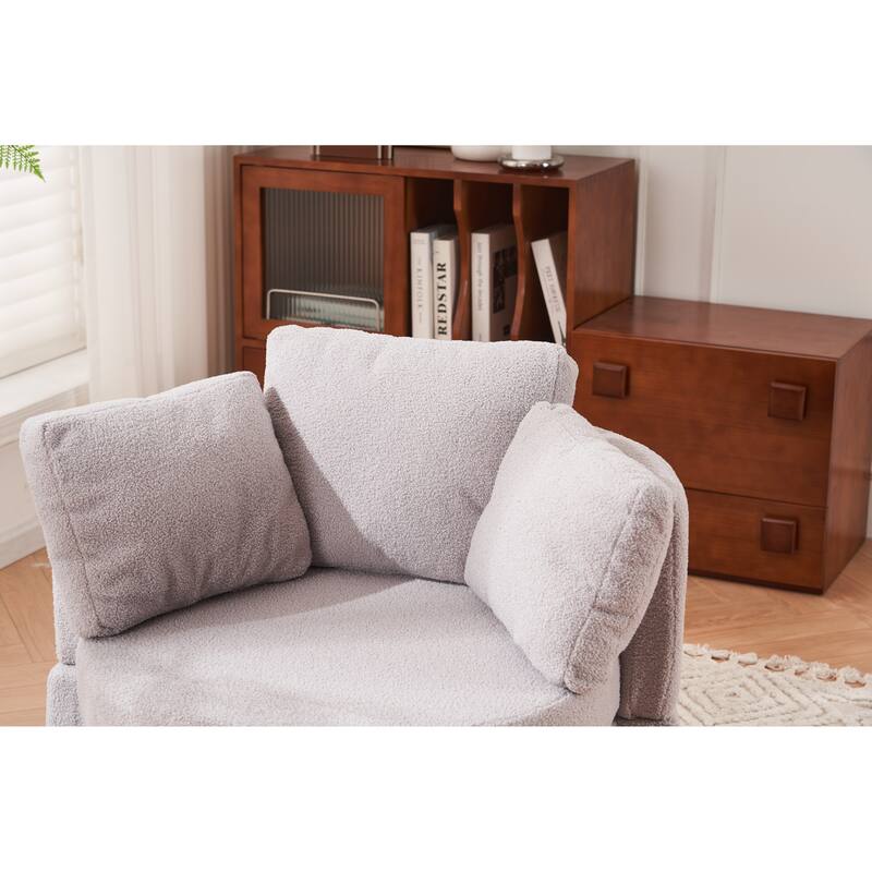 31.5" Swivel Barrel Chair with Storage