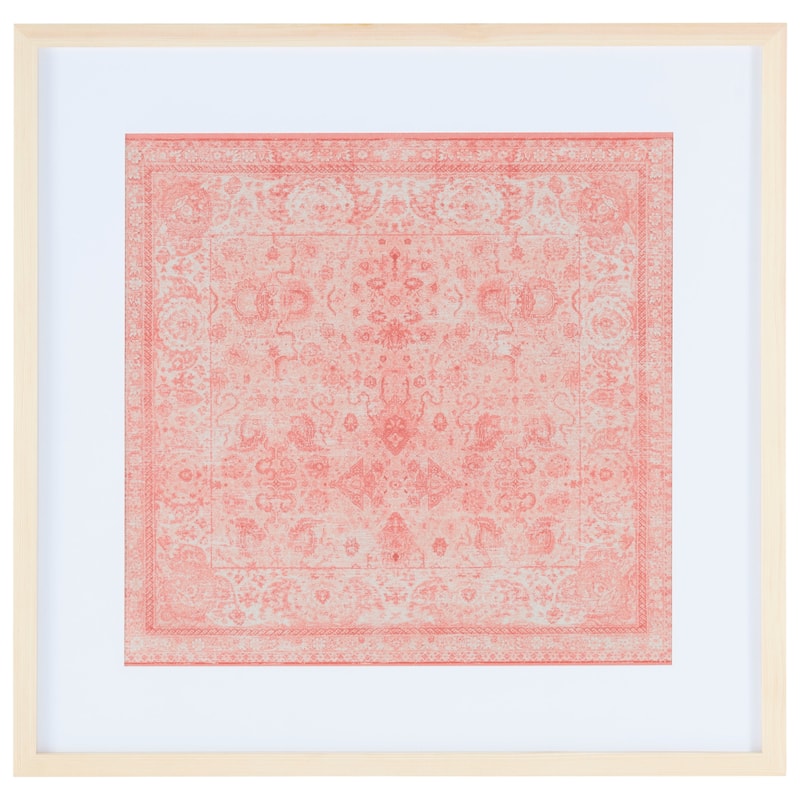 SAFAVIEH Felisa 25-inch Pink Framed Textile Wall Art