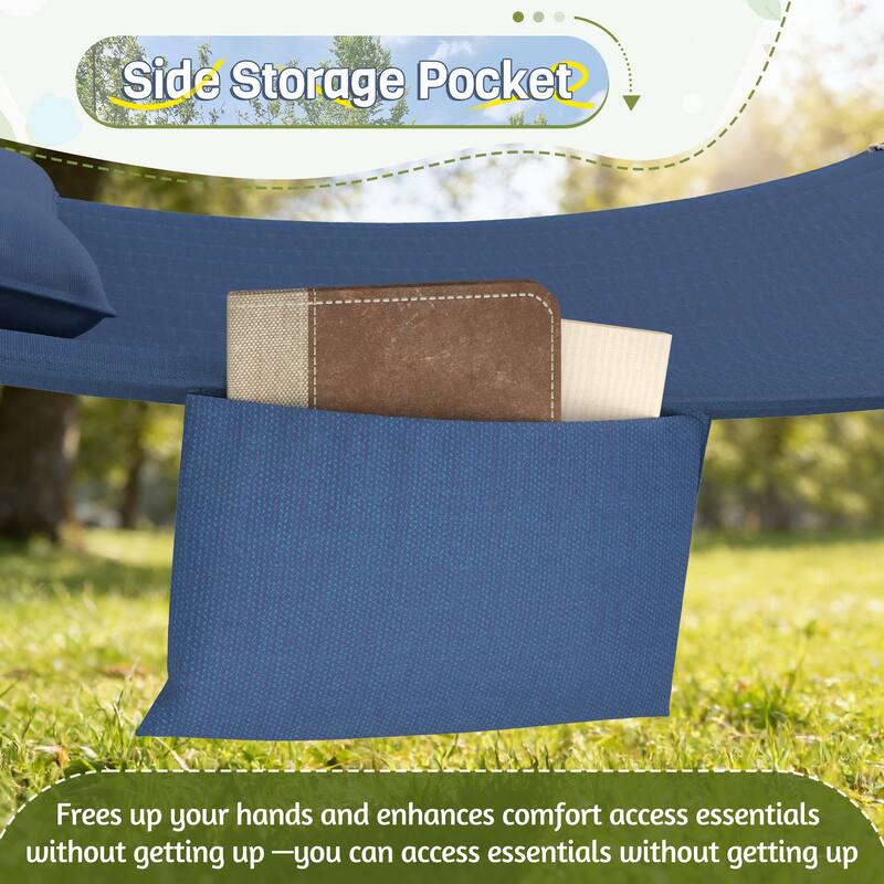 EROMMY Modern Portable Hammock, Hand-Woven Ropes, Anti-Tipping Design for Backyards, Beaches & Campsites