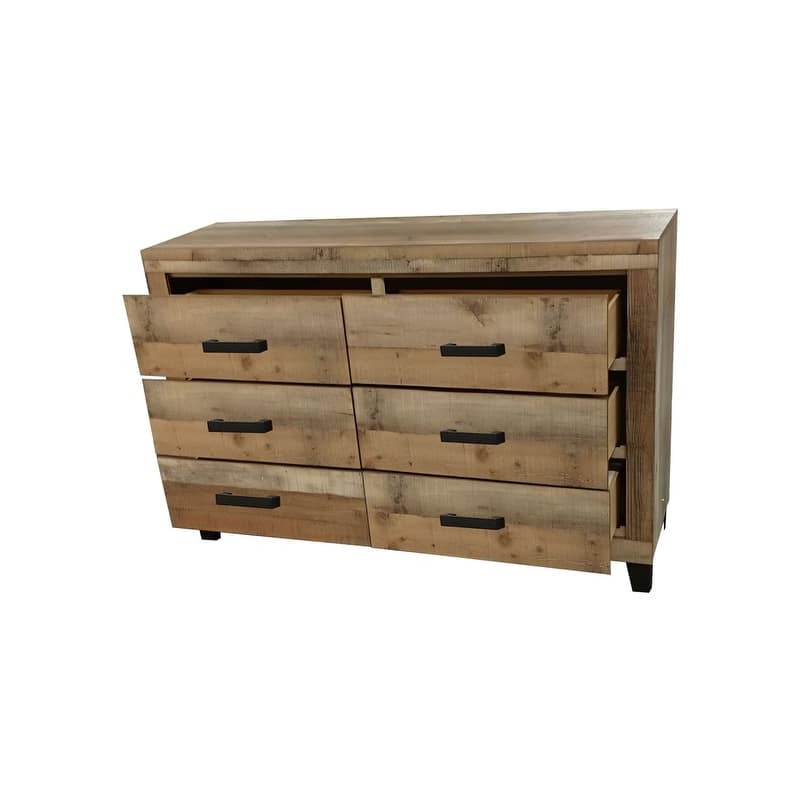 Best Quality Weathered Brown Dresser, Dresser w/Mirror and Chest.