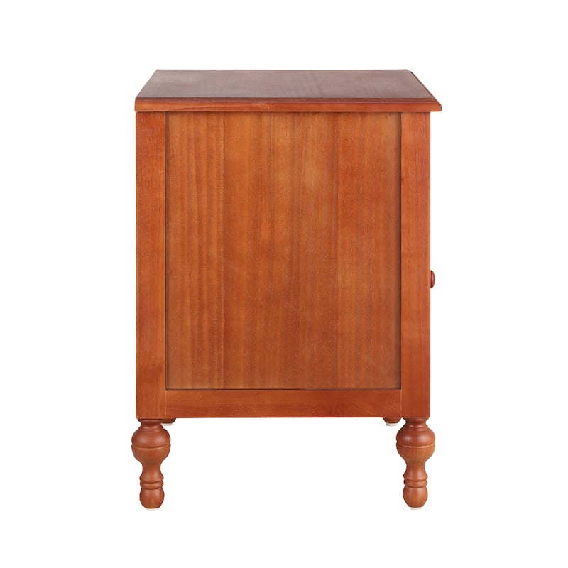 Christopher Knight Home - Marwood Carved Wood Nightstand with Soft-Close Slides and Gourd Legs