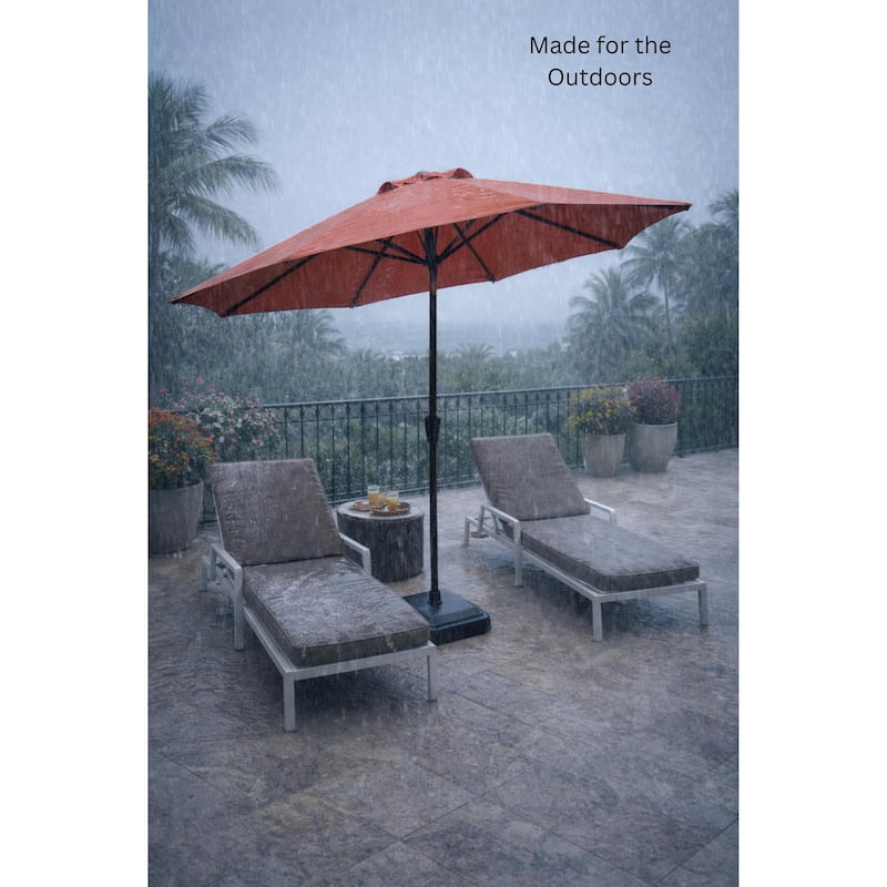 9 ft. Aluminum Market Automatic Tilt Patio Umbrella with Windvent in Tuscan
