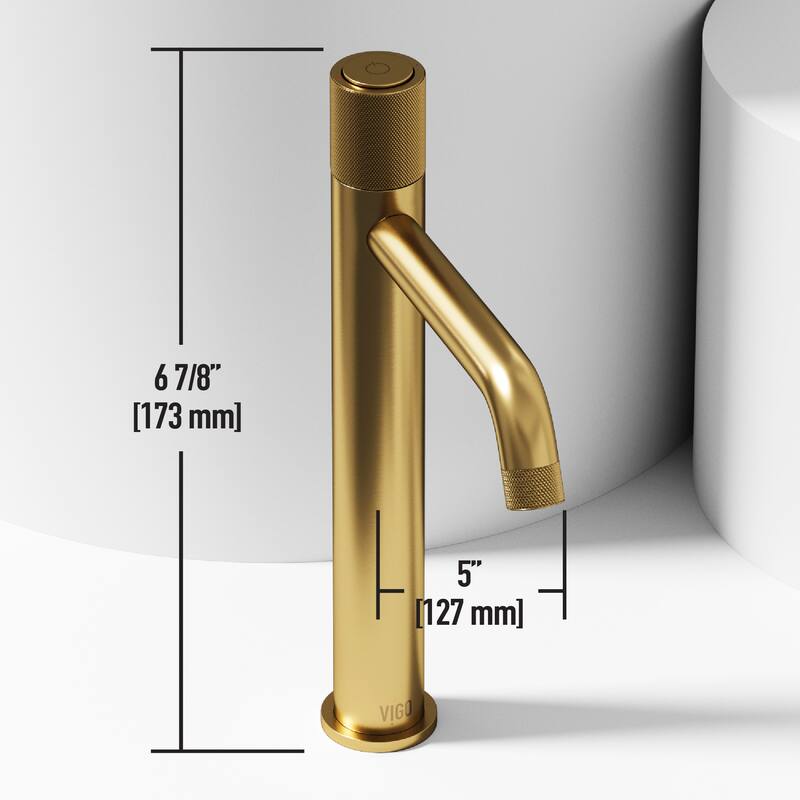 VIGO Apollo 12" H Single Handle Single Hole Bathroom Vessel Faucet