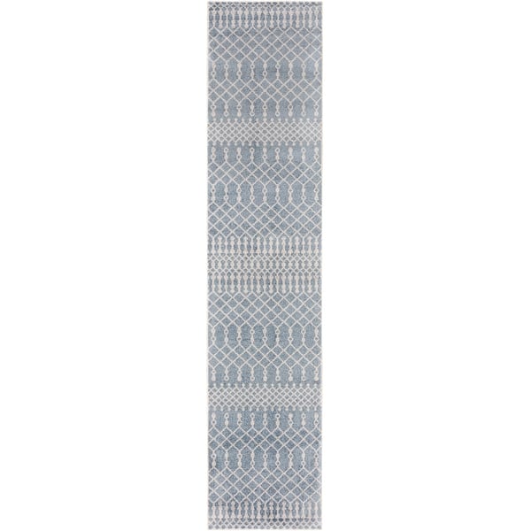 slide 2 of 12, Nourison Astra Machine Washable Moroccan Area Rug 12' Runner - Blue - Runner