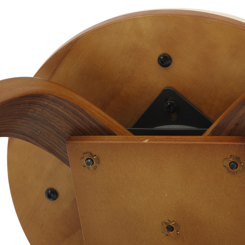 Pelya Minimalist Modern Round Counter Stool with Leather Seat & Poplar Wood Frame 360° Swivel Kitchen Bar Stool