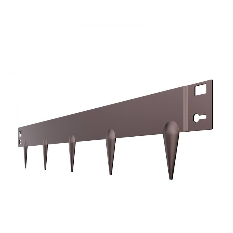 5 Pcs Galvanized Steel Flexible Landscape Edging Border Strip with Spikes for Outdoor Use - 39 x 6.14 x 0.06 in