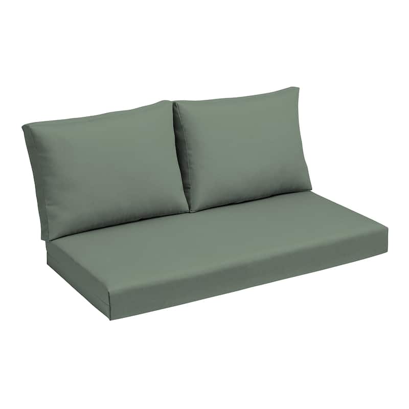 ARDEN earthFIBER Outdoor Loveseat Cushion Set 48 x 24 - Sage Green Texture