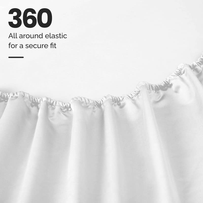 Blue Nile Mills 1200 Thread Count Egyptian Cotton Embroidered Deep Pocket Sheet Set