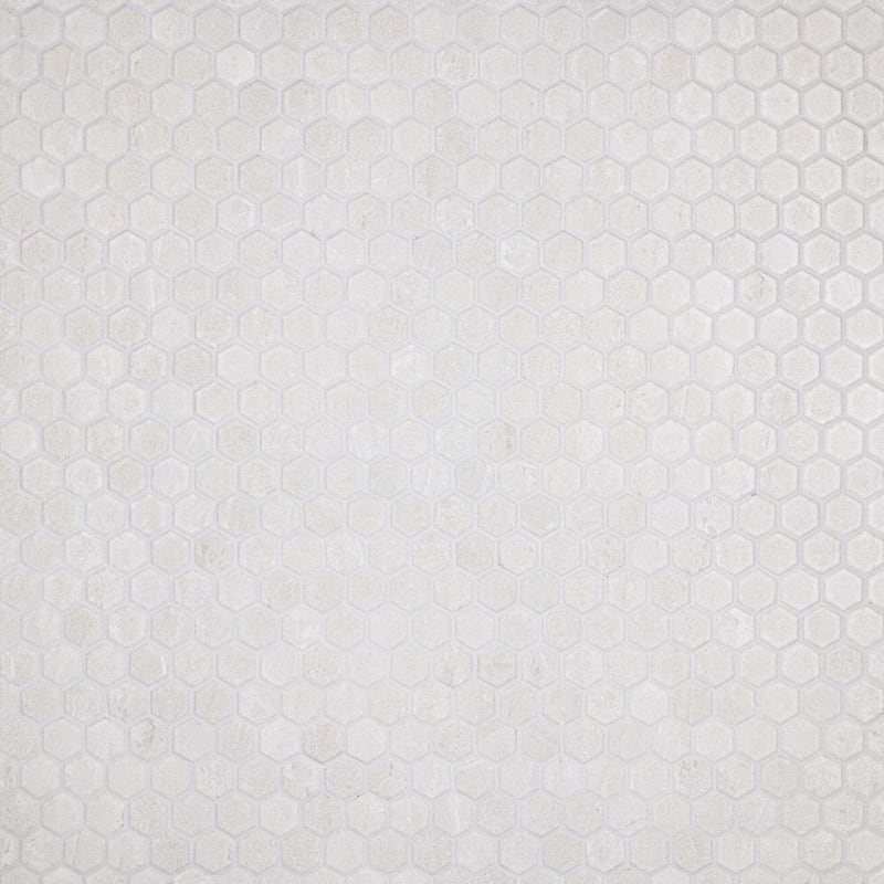 Merola Tile Liverpool Hex White 10" x 11-3/8" Ceramic Floor and Wall Tile