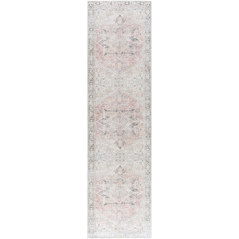 Becki Owens x Livabliss Darling Updated Traditional Washable Area Rug - 2'7" x 10' - Rose and Ivory