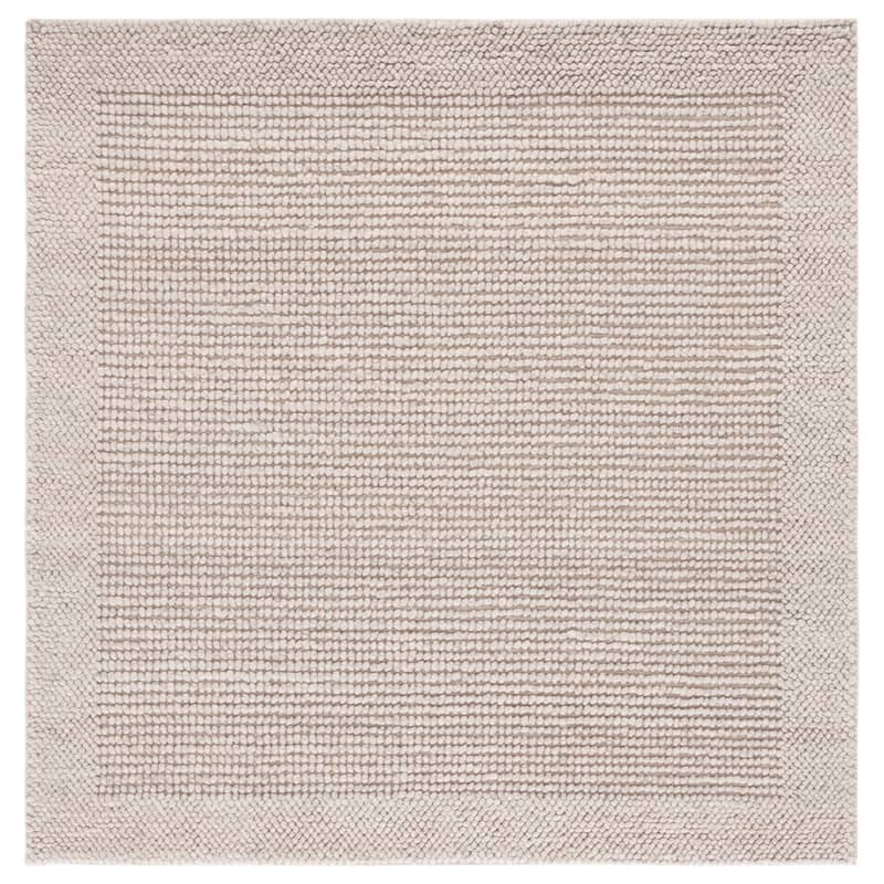 SAFAVIEH Handmade Natura Hendrien Farmhouse Wool Rug - 7' Square - Beige