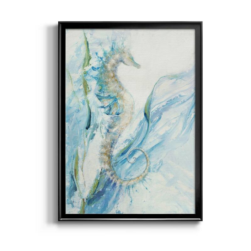 New Seahorse Premium Framed Canvas - Ready to Hang - Black - 26.5X36.5