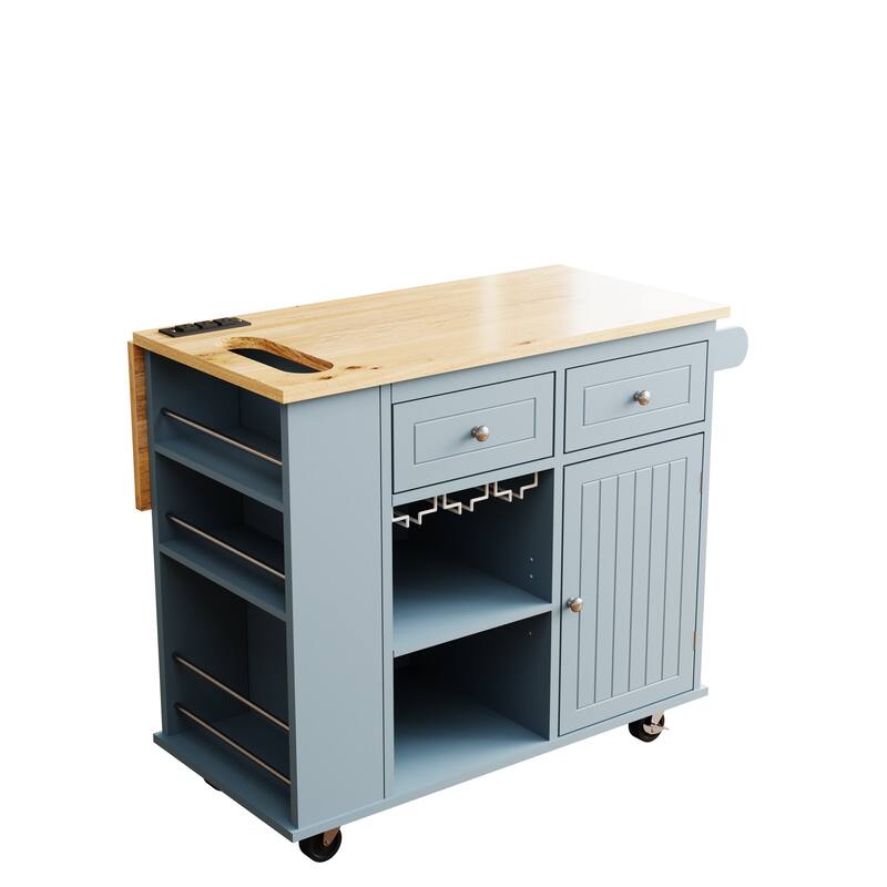 Kitchen Island with Power Outlet