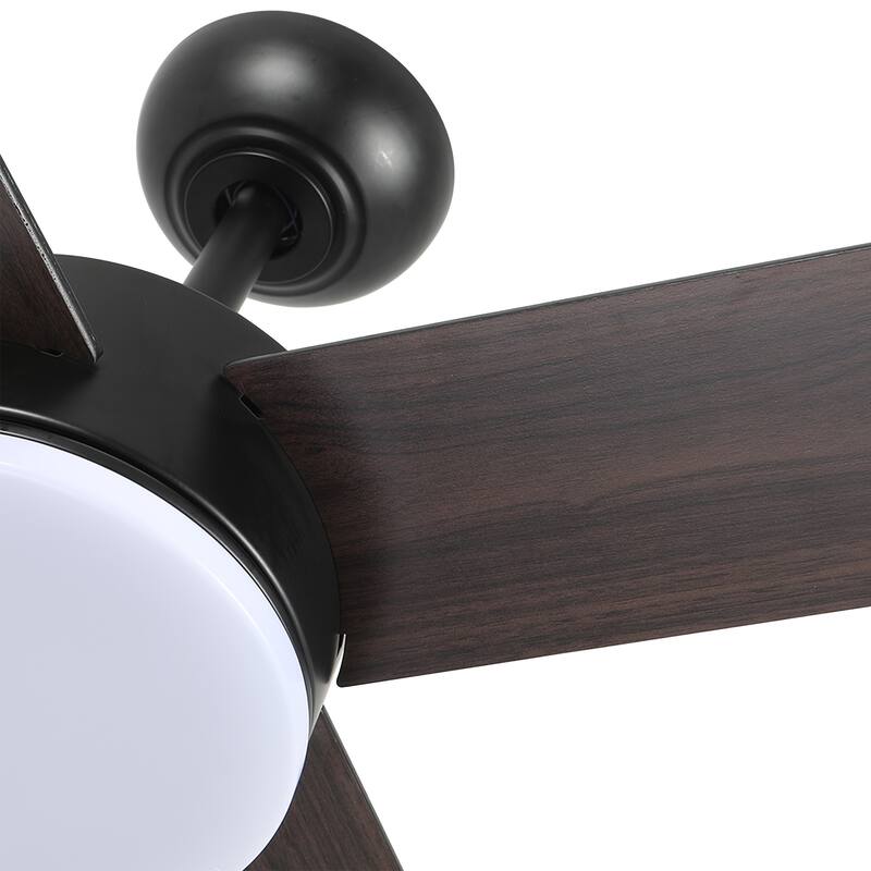42'' Black Indoor Ceiling Fan with Light Remote Control