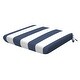 preview thumbnail 9 of 17, Textured Universal Seat Cushion (2-Pack) - 18" wide x 17.5" deep x 2.5" thick Navy & White