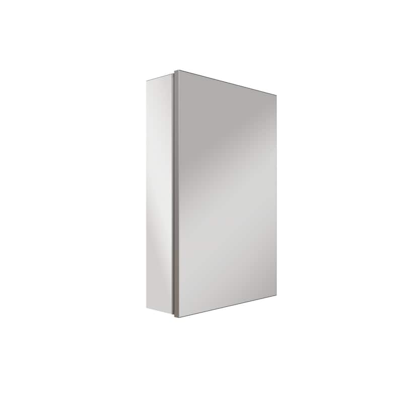 Modland Single Door Bathroom Medicine Cabinet with Mirror Adjustable Shelves,Recessed or Surface Mount