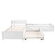 preview thumbnail 7 of 34, L-shaped Platform Bed with Trundle and Drawers Linked with built-in desk