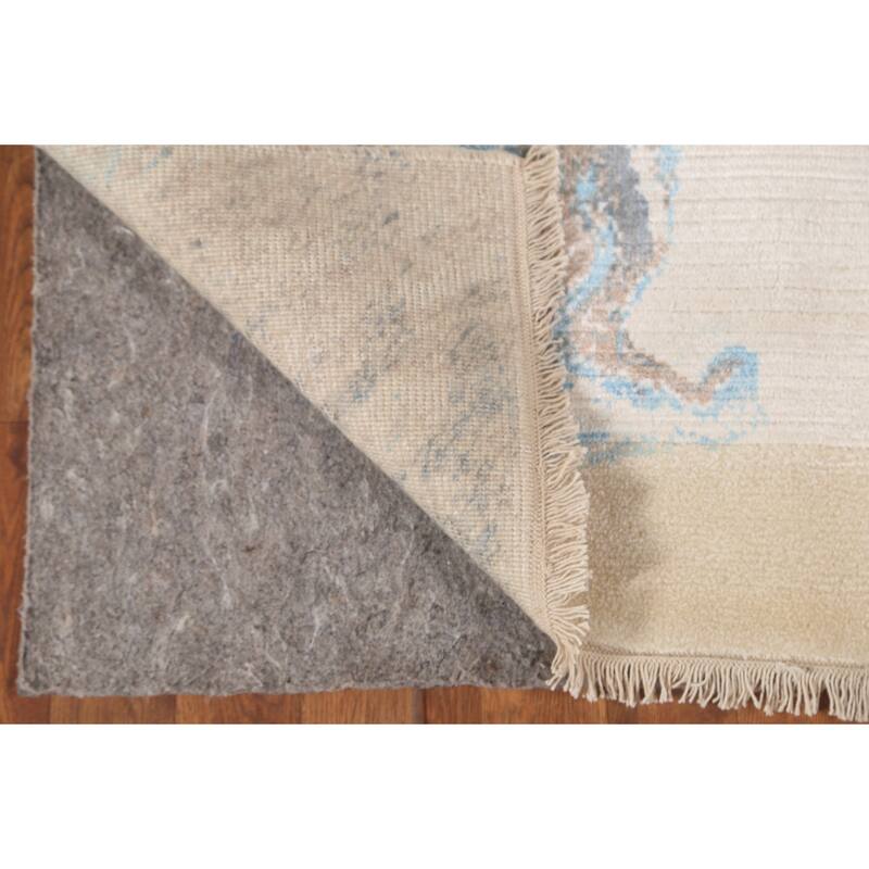 Modern Indian Abstract Accent Rug Handmade Wool Carpet - 2'9"x 4'10"