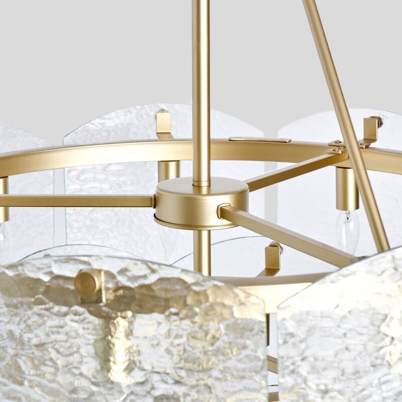 Theresa 16-Light Glass Chandelier by Kosas Home - Gold/Clear