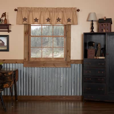 Bingham Star Valance Applique Star 16x72 - Valance 16x72