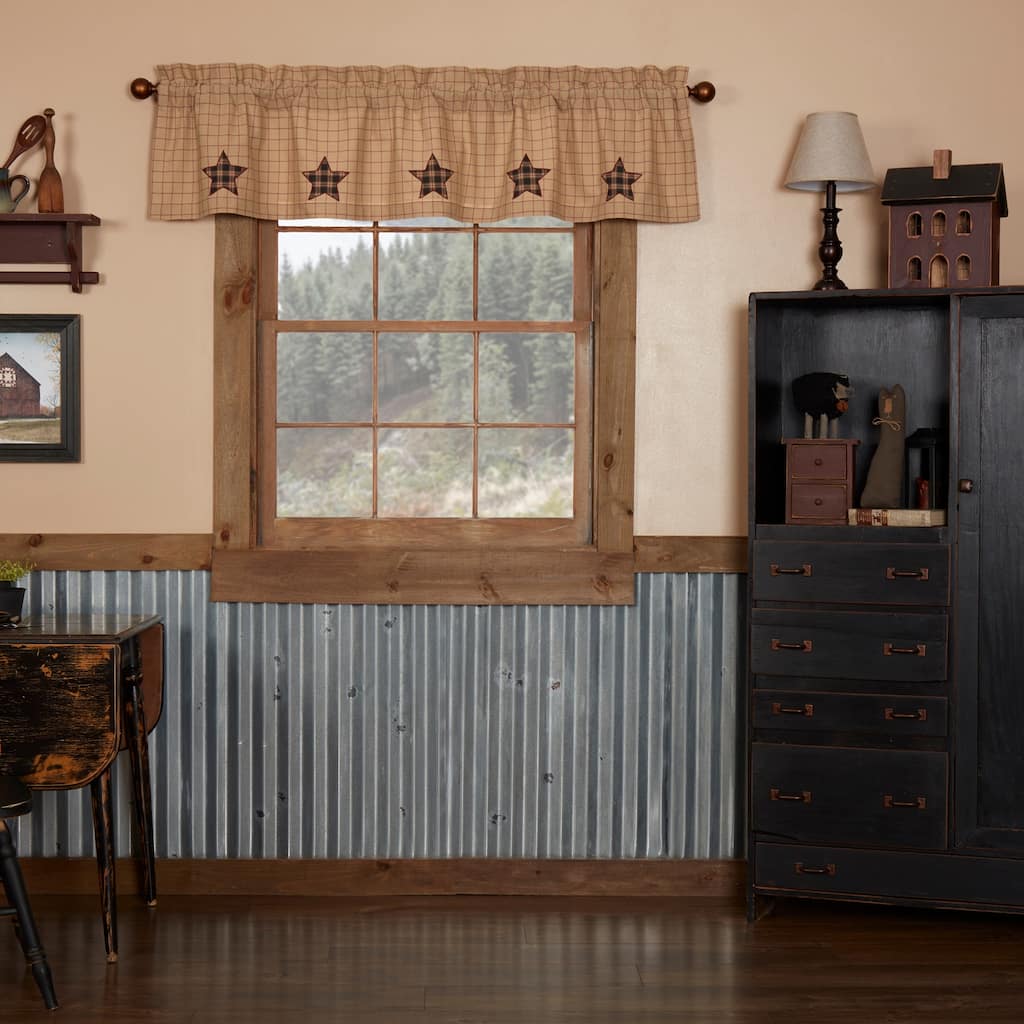 Bingham Star Valance Applique Star 16x72 - Valance 16x72