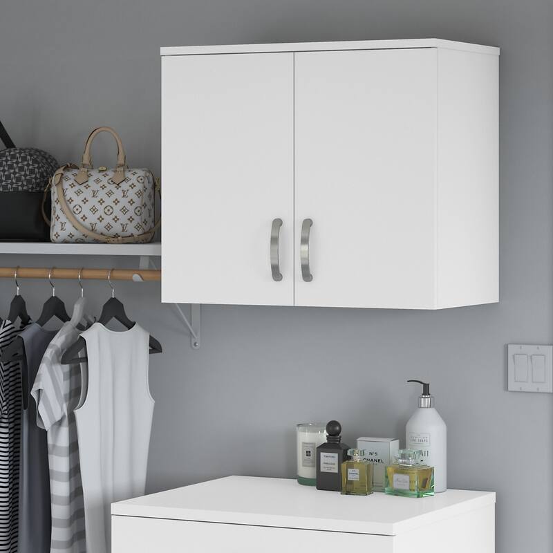 Universal Closet Wall Cabinet with Doors by Bush Business Furniture - White