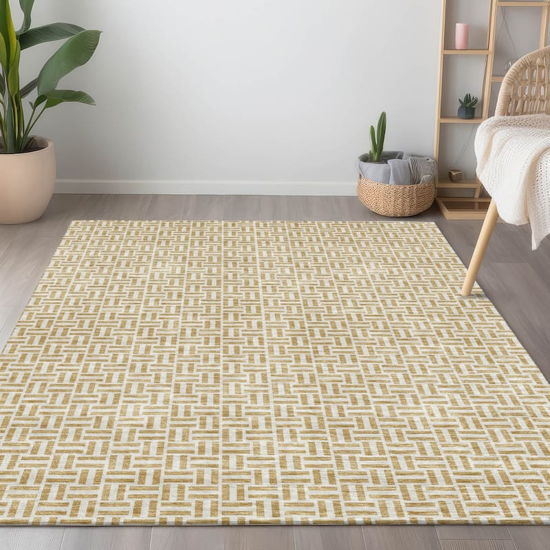 Machine Washable Indoor/ Outdoor Chantille Contemporary Casual Rug