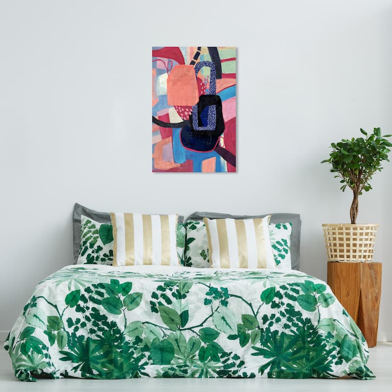 Wynwood Studio Canvas Abstract Coral Vortex Pink and Modern & Contemporary Wall Art Canvas Print - 36 x 24