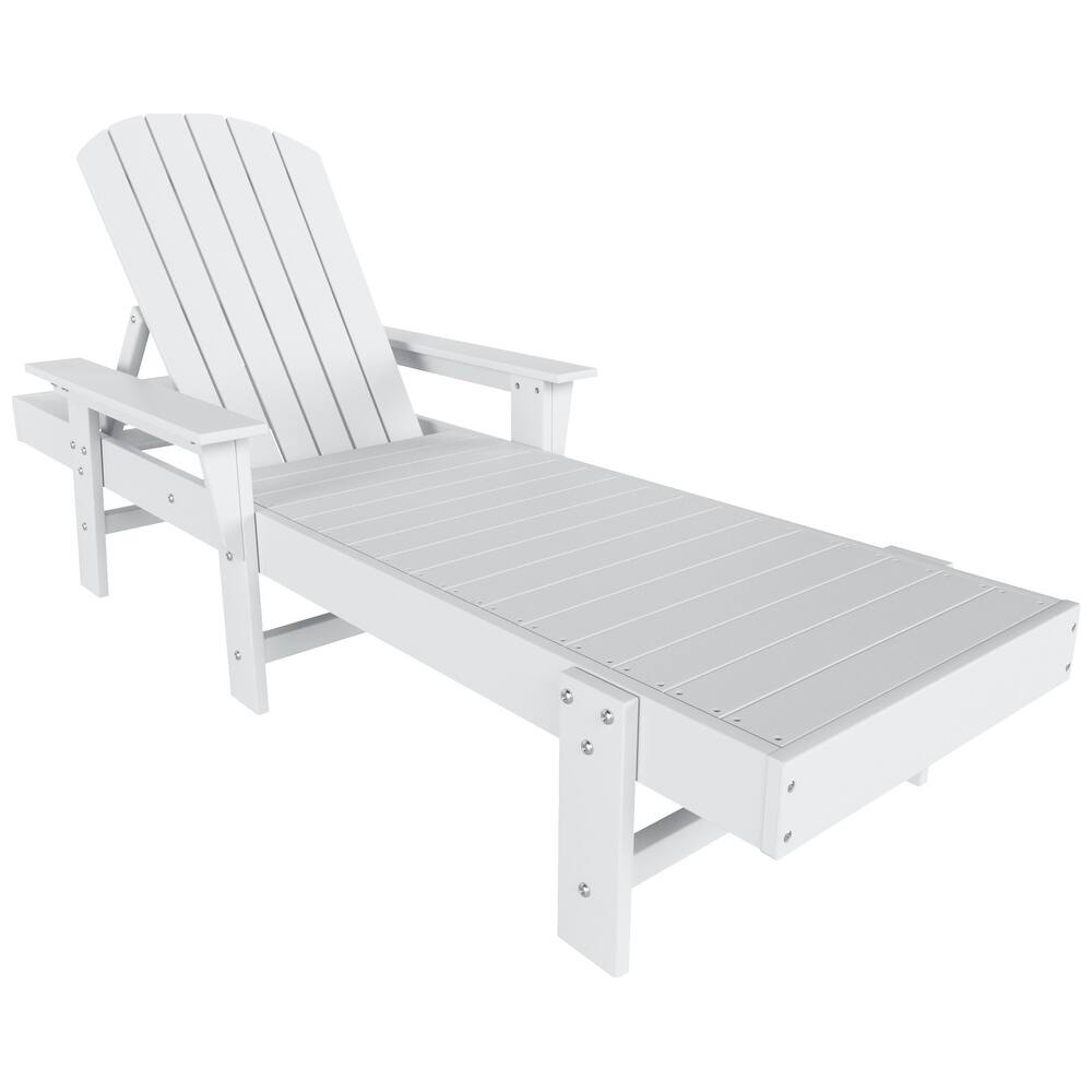 Altura Poly Eco-Friendly All Weather Reclining Chaise Lounge with Arms