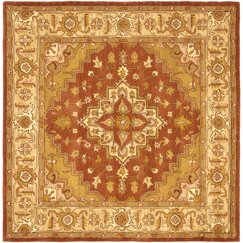 SAFAVIEH Handmade Heritage Foliage Traditional Oriental Wool Rug
