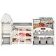 preview thumbnail 2 of 8, Kids Bookshelf Toy Storage Organizer with 17 Bins and 5 Bookshelves, Multi-functional Nursery Organizer